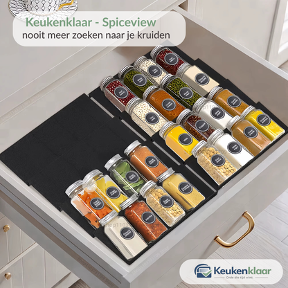 Keukenklaar - SpiceView I nooit meer zoeken naar je kruiden I Set van 4 stuks