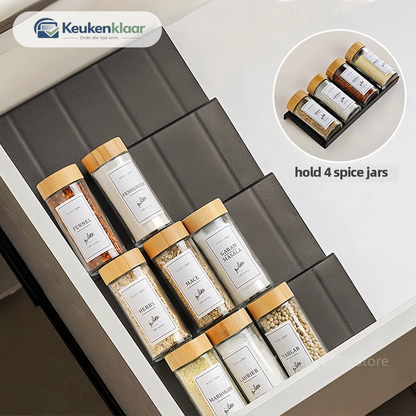 Keukenklaar - SpiceView I nooit meer zoeken naar je kruiden I Set van 4 stuks