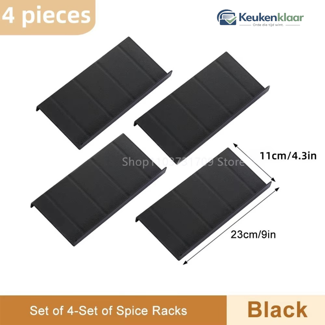 Keukenklaar - SpiceView I nooit meer zoeken naar je kruiden I Set van 4 stuks