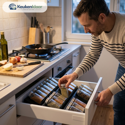Keukenklaar - SpiceView I nooit meer zoeken naar je kruiden I Set van 4 stuks