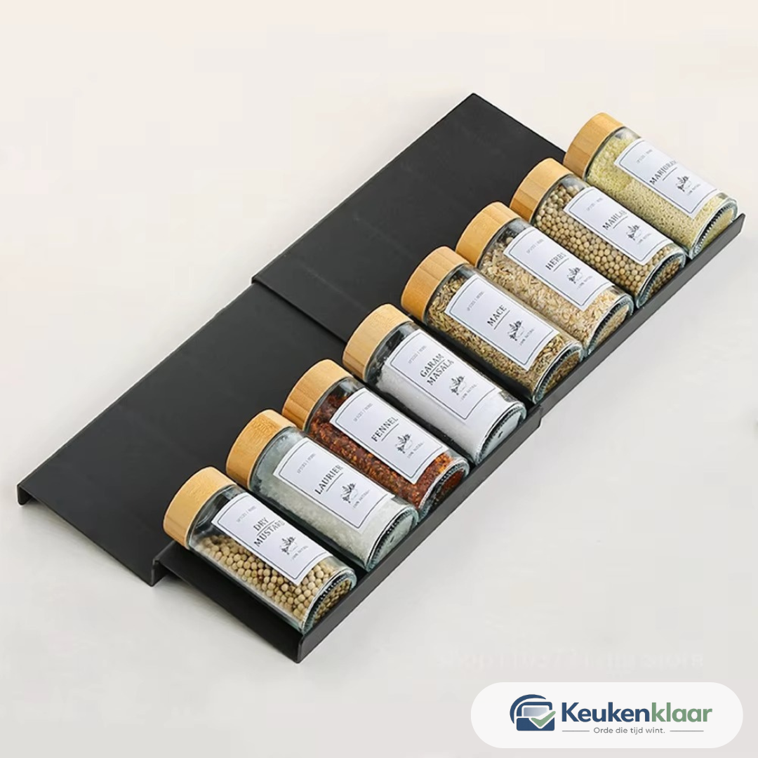 Keukenklaar - SpiceView I nooit meer zoeken naar je kruiden I Set van 4 stuks