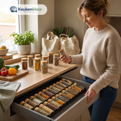 Keukenklaar - SpiceView I nooit meer zoeken naar je kruiden I Set van 4 stuks